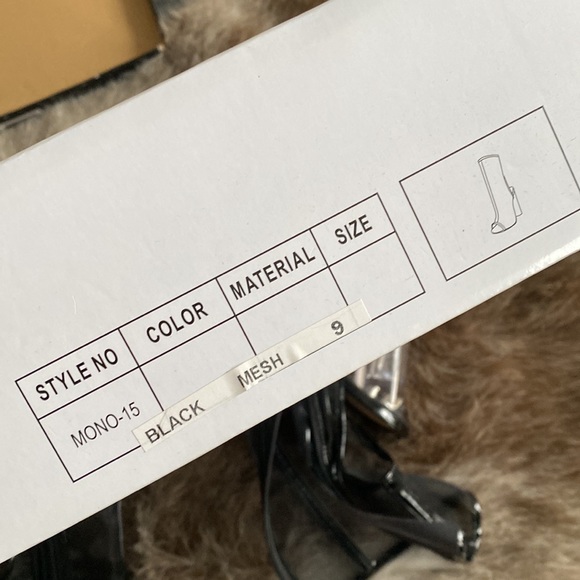 Black mesh clear heel - Picture 4 of 4